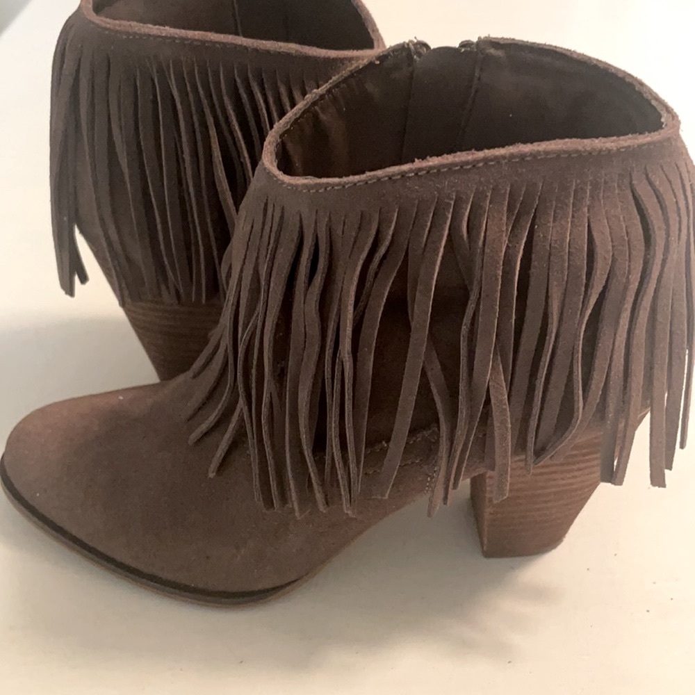 Steven By Steve Madden Fringed Fringed Bootie - image 1